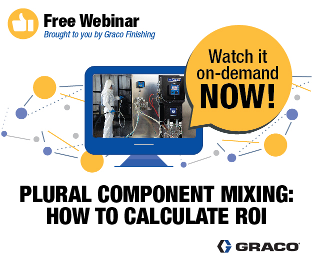 This 30-minute webinar covers how to choose the right plural component (2K) mixing equipment and tools you can use to calculate the return on investment (ROI) for your finishing operation.
