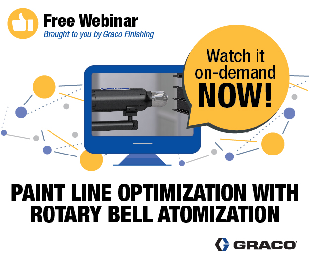 Free on-demand webinar: Paint Line Optimization with Rotary Bell Atomization