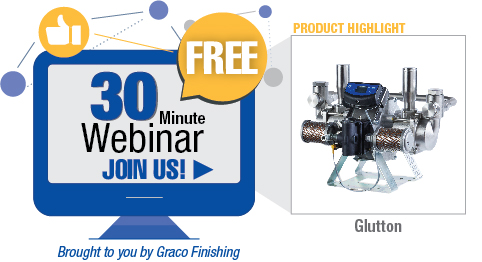 Join Graco Finishing for a free 30-minute webinar about servicing Glutton Pumps.