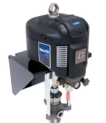 Dura-Flo pneumatic piston pumps use compressed air.