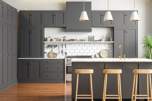 Grey kitchen cabinetry - Thumbnail