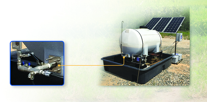 Tank level monitoring at an injection site