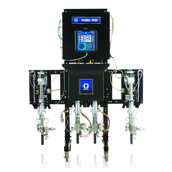 ProMix positive displacement (PD) plural component mixing system requires a little programming.